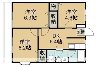 西門前パナハイツ【1階】の間取り