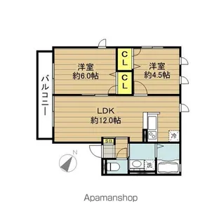 PRIMROSE【101号室】の間取り