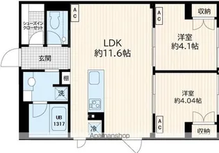 FULLEA若松河田【1階】の間取り