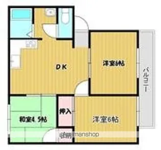 パナハイツアーバン A棟【A-203号室】の間取り