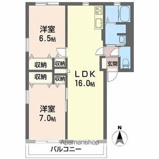 シェトワ丸山【1階】の間取り