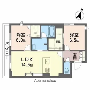 サンシティ八山田B【2階】の間取り