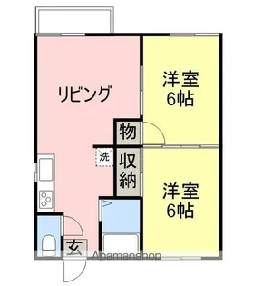 グリーンメゾン矢黒【Ⅰ202号室】の間取り