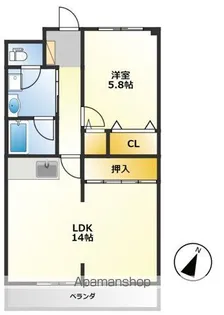 プリミエ貴生川【2階】の間取り