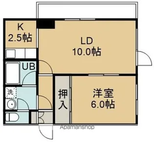ニューパレス函館【2階】の間取り
