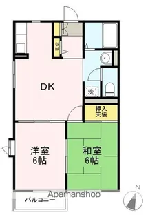 ビバーチェさやま【2階】の間取り