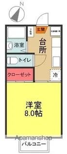 プレジール泉【A203号室】の間取り