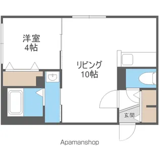 DESTINO RESIDENCIA HIGASHISAPPORO【4階】の間取り