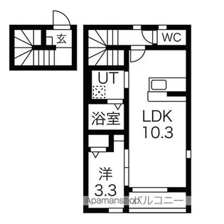 FORET LUMIERE【201号室】の間取り