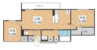 クラシスト背戸口【1階】の間取り
