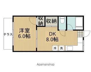 阿佐ヶ谷コーポ【102号室】の間取り