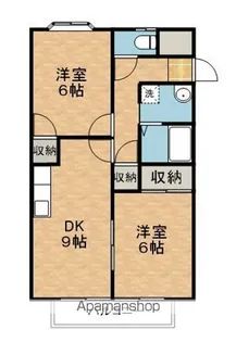 サンガーデン見岳B【101号室】の間取り