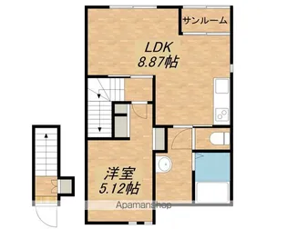 ルートヴィレッジ彦根【202号室】の間取り