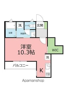 ファーストライフ東大竹【1階】の間取り