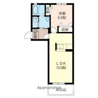 フェリチタ雲雀【103号室】の間取り