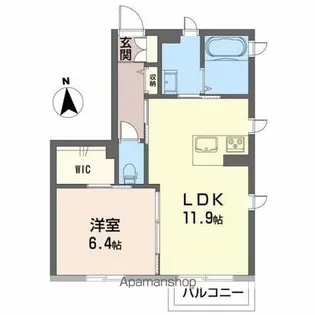 レフィアント土崎【1階】の間取り
