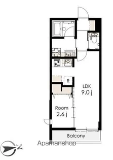 シャレー祐天寺カワベ第22【202号室】の間取り