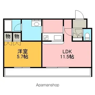 サンルート中島【201号室】の間取り