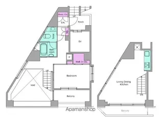 レジディア恵比寿Ⅲ【9階】の間取り