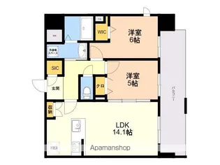 S-RESIDENCE博多駅東awesome【506号室】の間取り