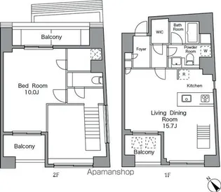 レジディア恵比寿南【4階】の間取り
