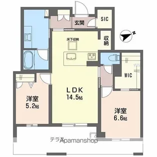 アルテーヌ浜寺元町(213-2)【1階】の間取り