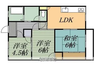 ハイツクシモト【205号室】の間取り