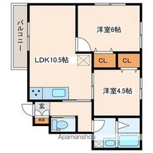 メゾンドソレイユ【1階】の間取り