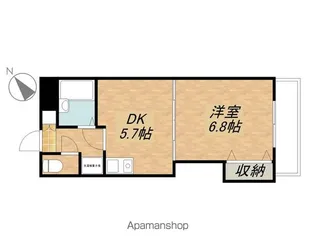 太陽ハイツ冨波【2階】の間取り