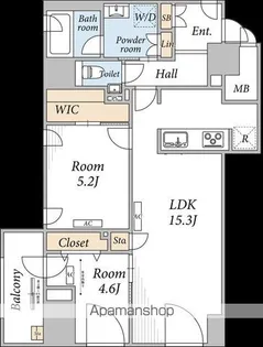 THE MAYFAIR【6階】の間取り