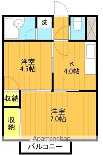 五百淵グリーンガーデンC棟【202号室】の間取り