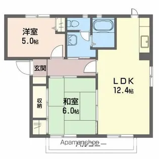 エターナルタウンH【102号室】の間取り