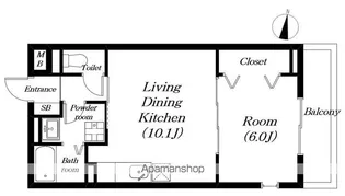 NEW MAISON MAT【404号室】の間取り