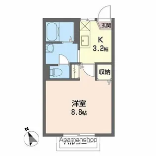 サライ21 AB棟【A202号室】の間取り