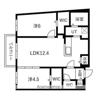 ブランシャールKAI(カイ)中島公園【2階】の間取り