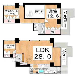 SHUNKI上本町【7階】の間取り