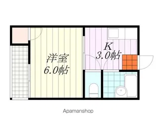 コーポヤマウチ【201号室】の間取り
