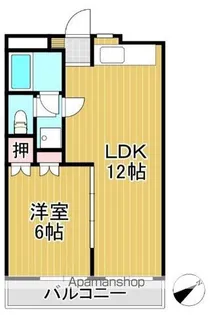 グレースマンション櫛原【2階】の間取り