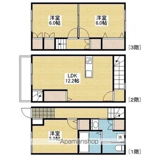 アルト松前 東棟【E105号室】の間取り