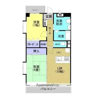 ピュアハウス・K【302号室】の間取り
