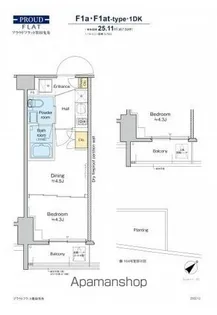 プラウドフラット墨田曳舟【4階】の間取り