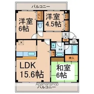 メゾンプチシャトー砂場【3階】の間取り