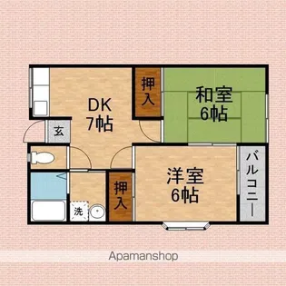 江原第一コーポレーション【1階】の間取り