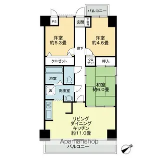 エスポワール辻【6階】の間取り