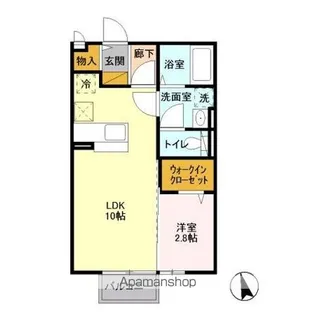 サニープレイス C【1階】の間取り