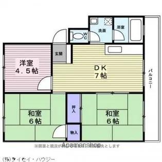 グリーンハイツ大下【1階】の間取り