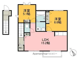 エクセルコート【2階】の間取り