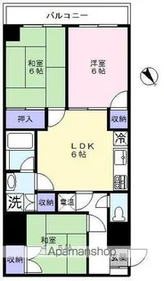 ビューパレス美野里【2階】の間取り