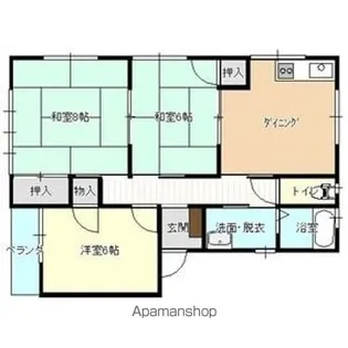 メゾンミタケA【2階】の間取り
