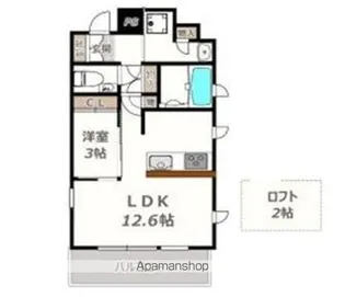 ルナ・ソレイユ【8階】の間取り